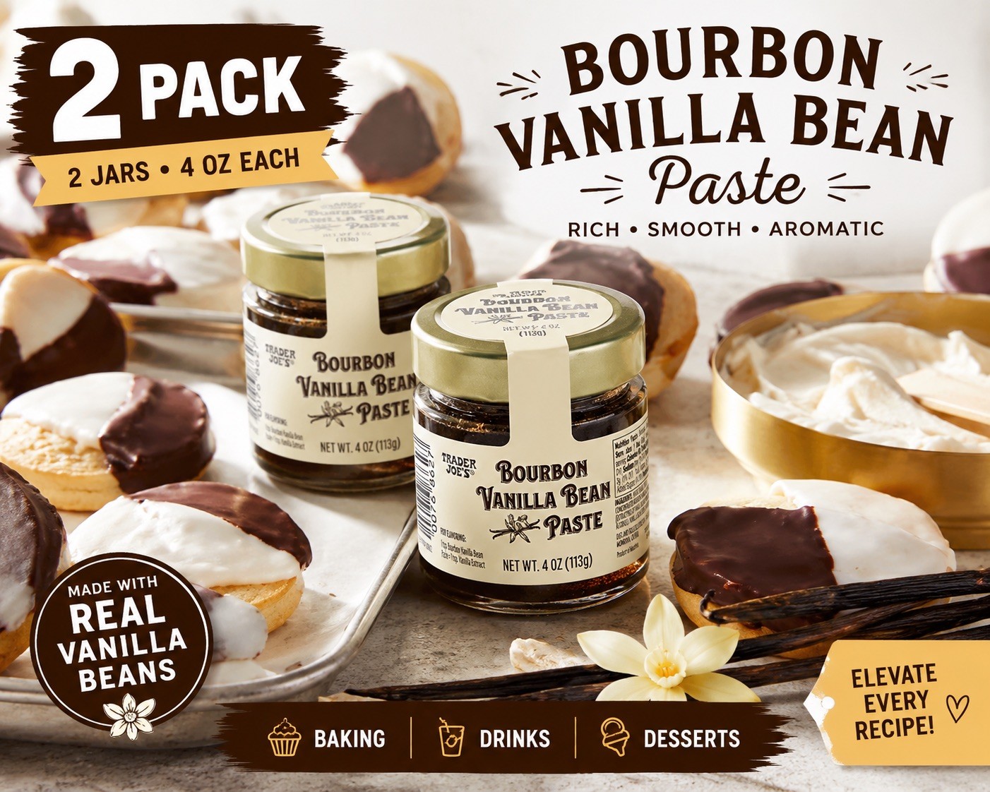 2-Pack Trader Joe’s Bourbon Vanilla Bean Paste