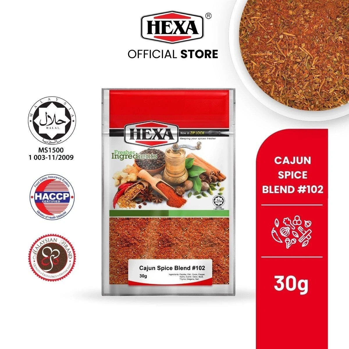 HEXA Cajun Spice 102 30gm