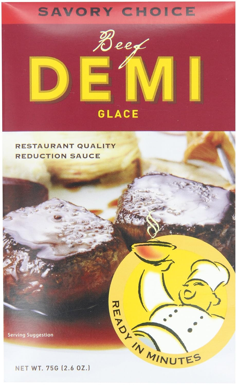 Beef Demi Glace, 2.6 Ounce Packages (Pack of 6)