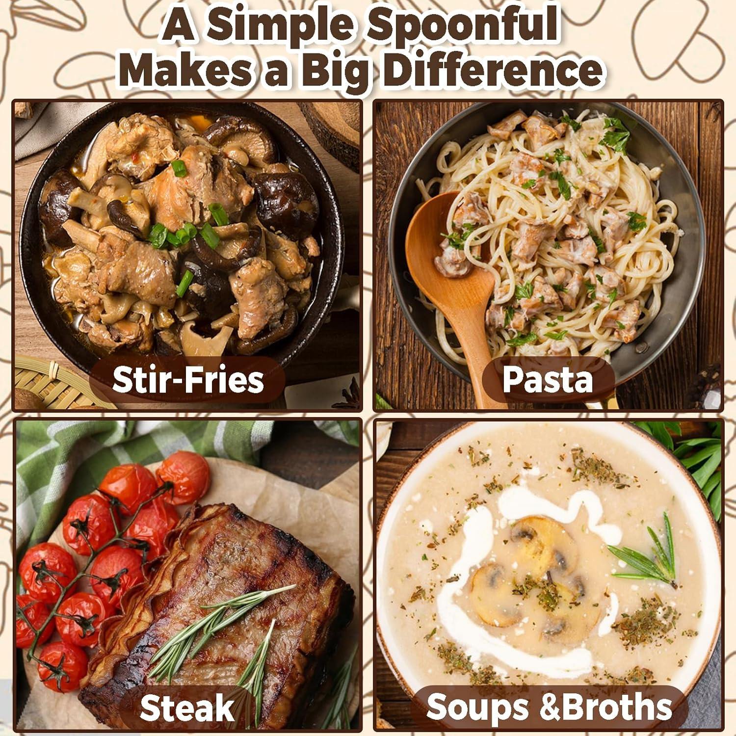 9 oz Mixed Mushroom Powder, 7-in-1 Mushroom Seasoning Blend, Made from Pure Drie