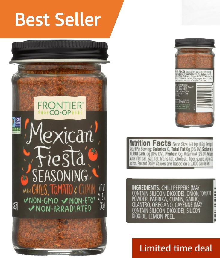 2.12-Ounce Mexican Fiesta Seasoning – Non-GMO, Kosher Spices for Authentic Taste