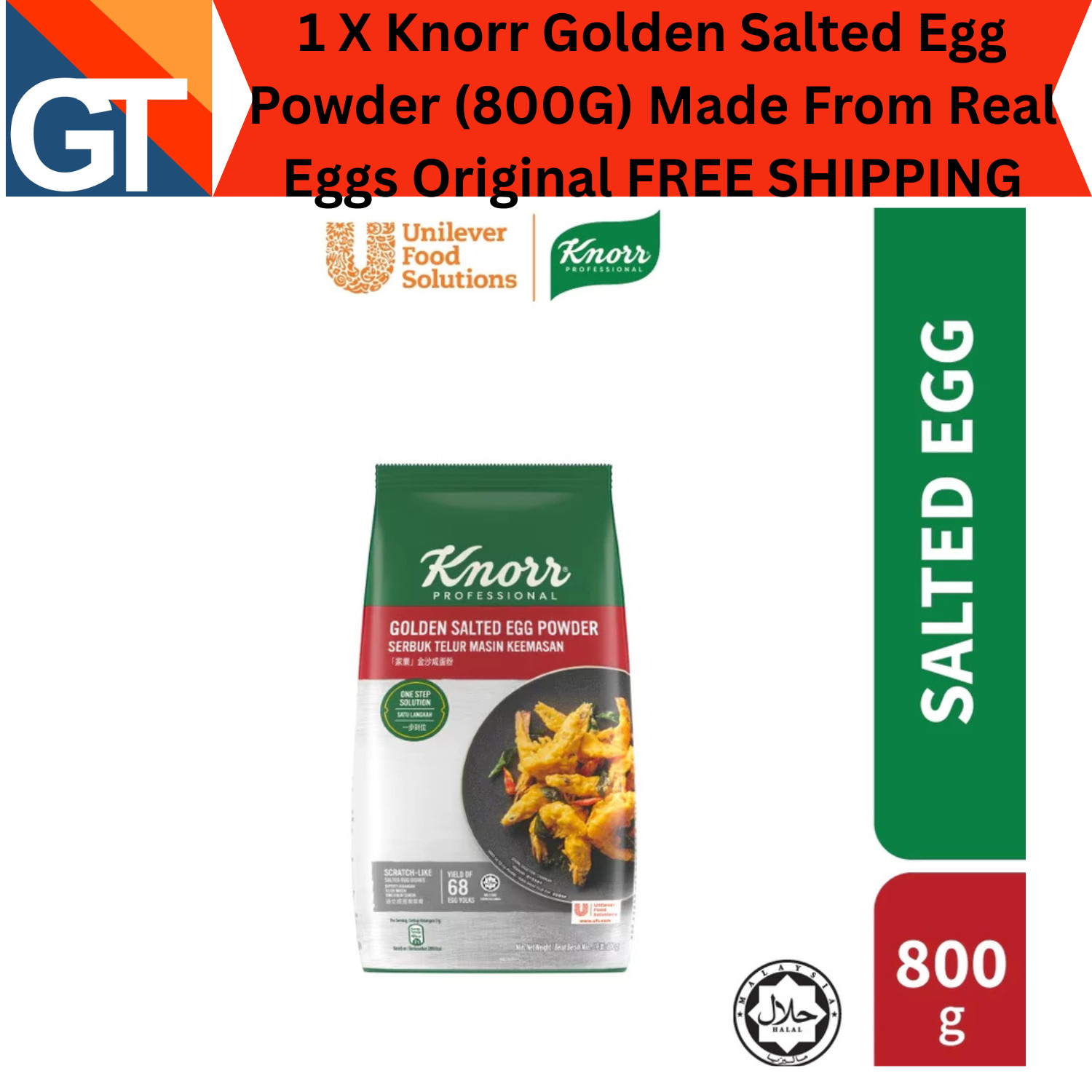 1 X Knorr Golden Salted Egg Powder (800G) Made From Real Eggs Original Free Ship