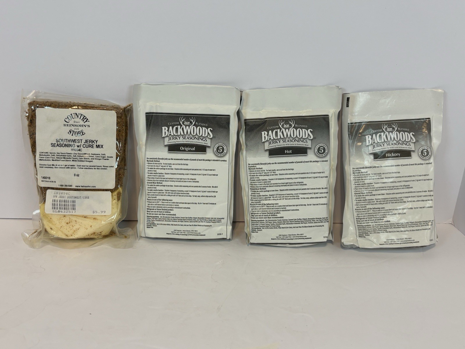 Products Backwoods Jerky Seasoning Variety Pack and Cabella’s Teriyaki Jerky Kit