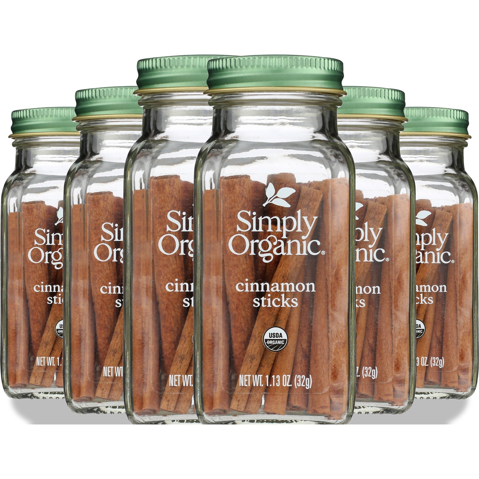 Simply Organic Cinnamon Sticks 1.13 Oz Bottle Seasoning 6 Pack