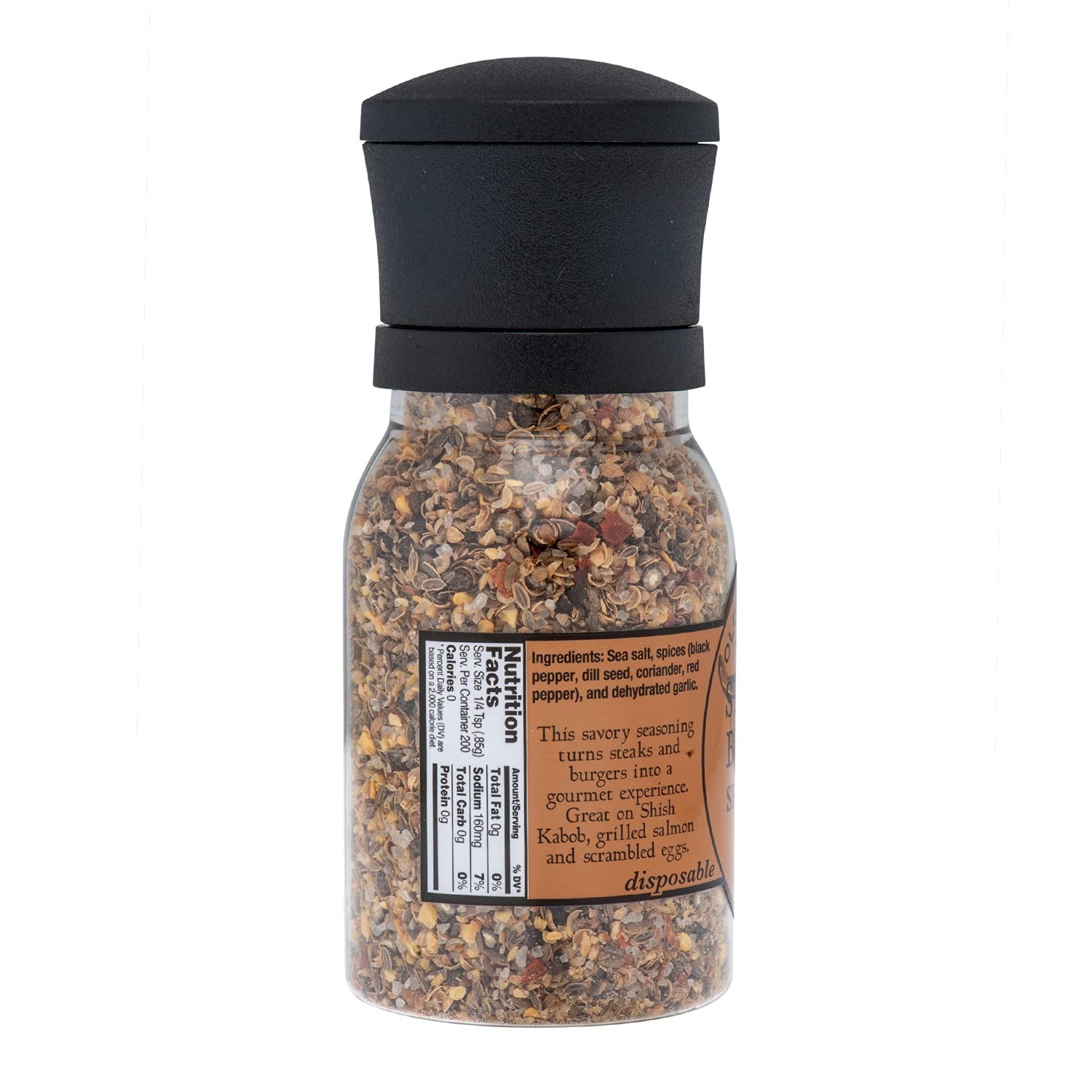 Savory Steak & Burger Seasoning Grinder – Perfect for Grilling, 6 oz