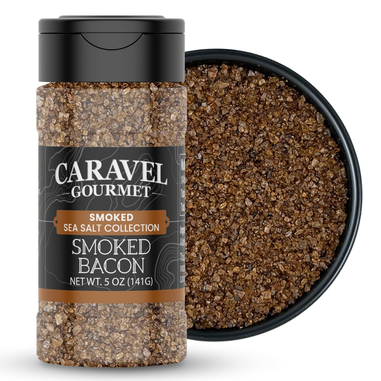 Smoked Bacon Salt for Cooking or Finishing – Natural and Flavorful Alderwood …