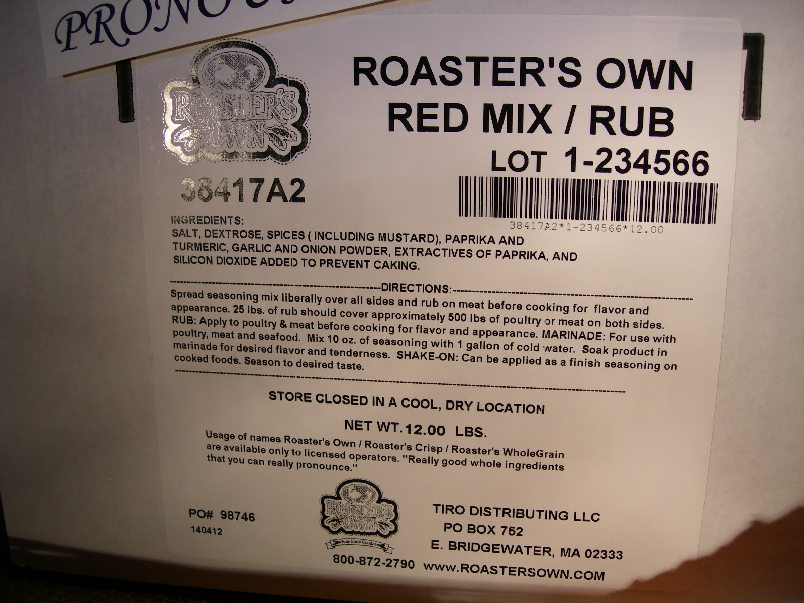 12 lbs. RED MIX CHICKEN RUB, RESTAURANT USE GRILL,BBQ CHICKEN/MEAT RUB SEASONING