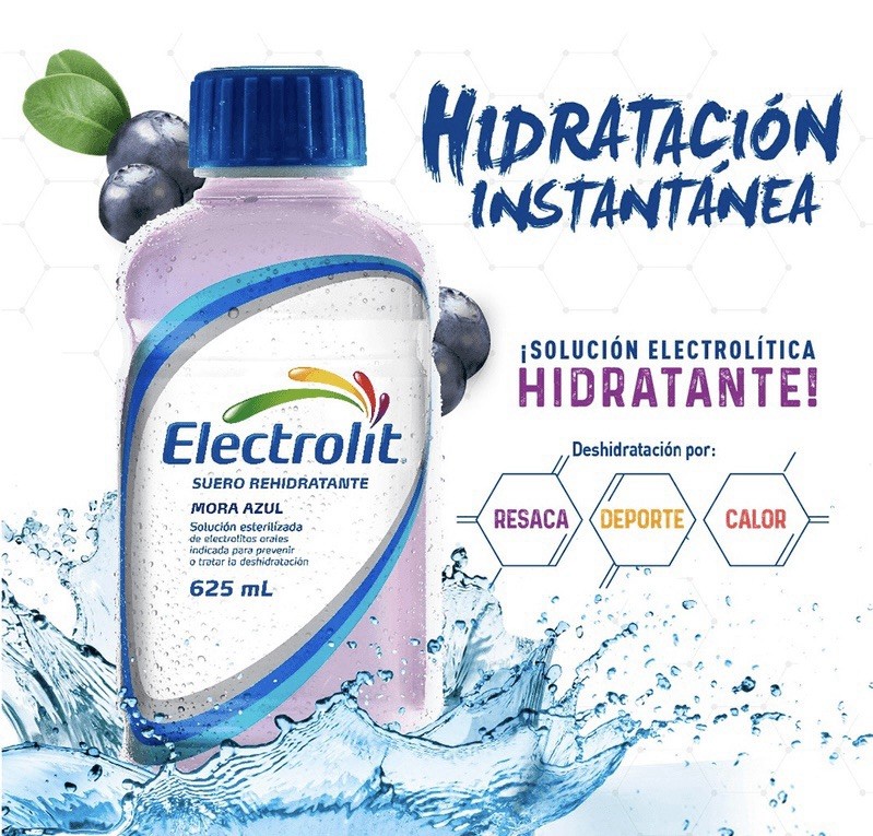 Electrolit Electrolyte Hydration Recovery Drink 21oz Mora Azul Berry 12 Pk