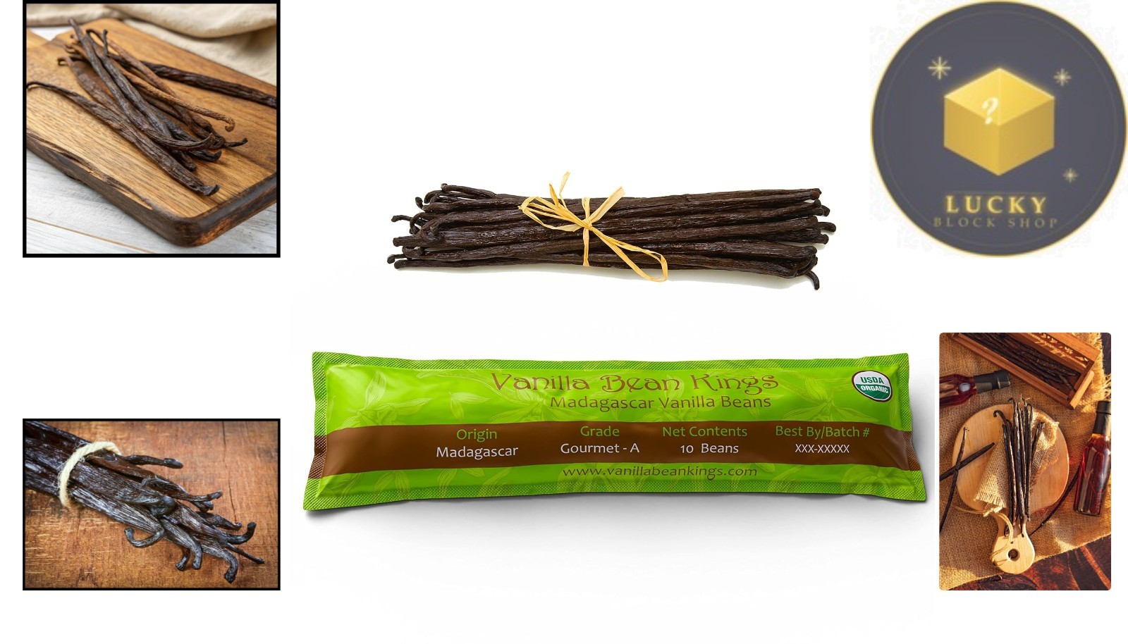Sustainably-Sourced Organic Madagascar Vanilla Pods – 10 Count for Extracts