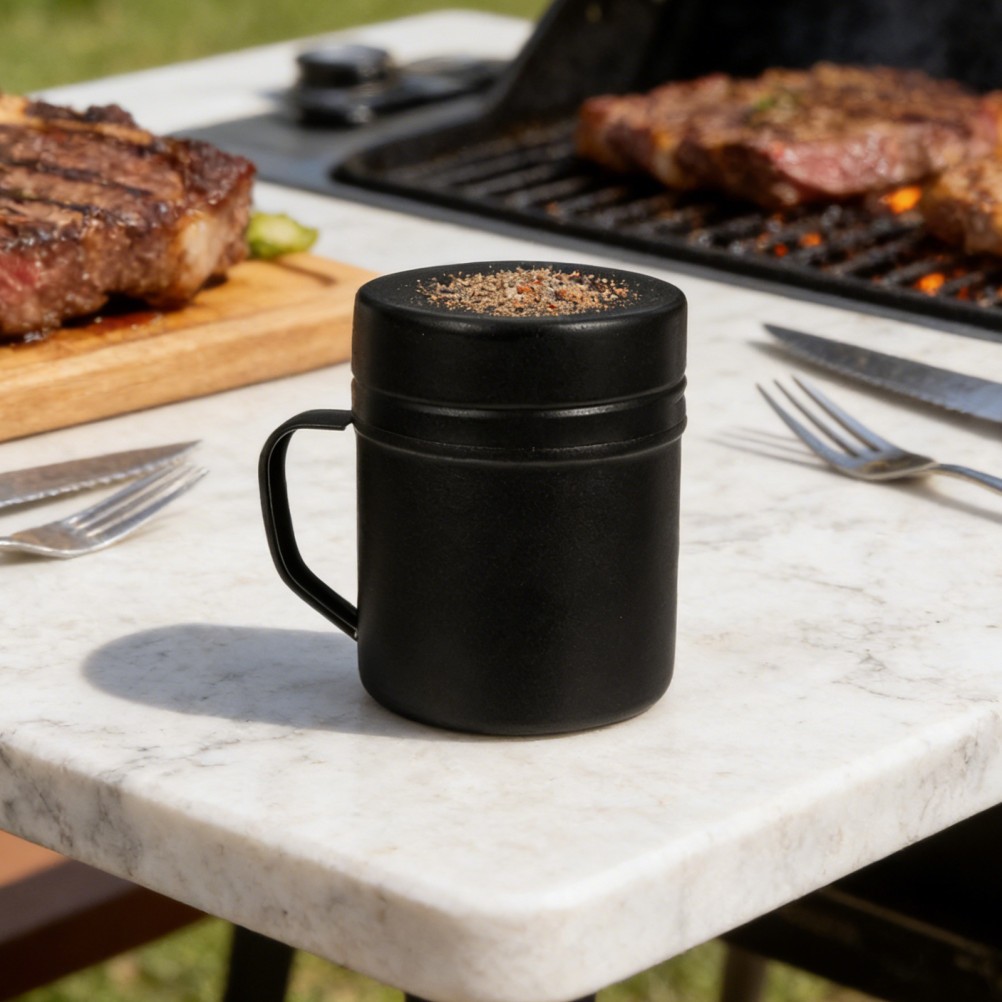 2Pcs Stainless Steel Powder Shaker Bottles Reusable with Tight Lids for Home Bbq