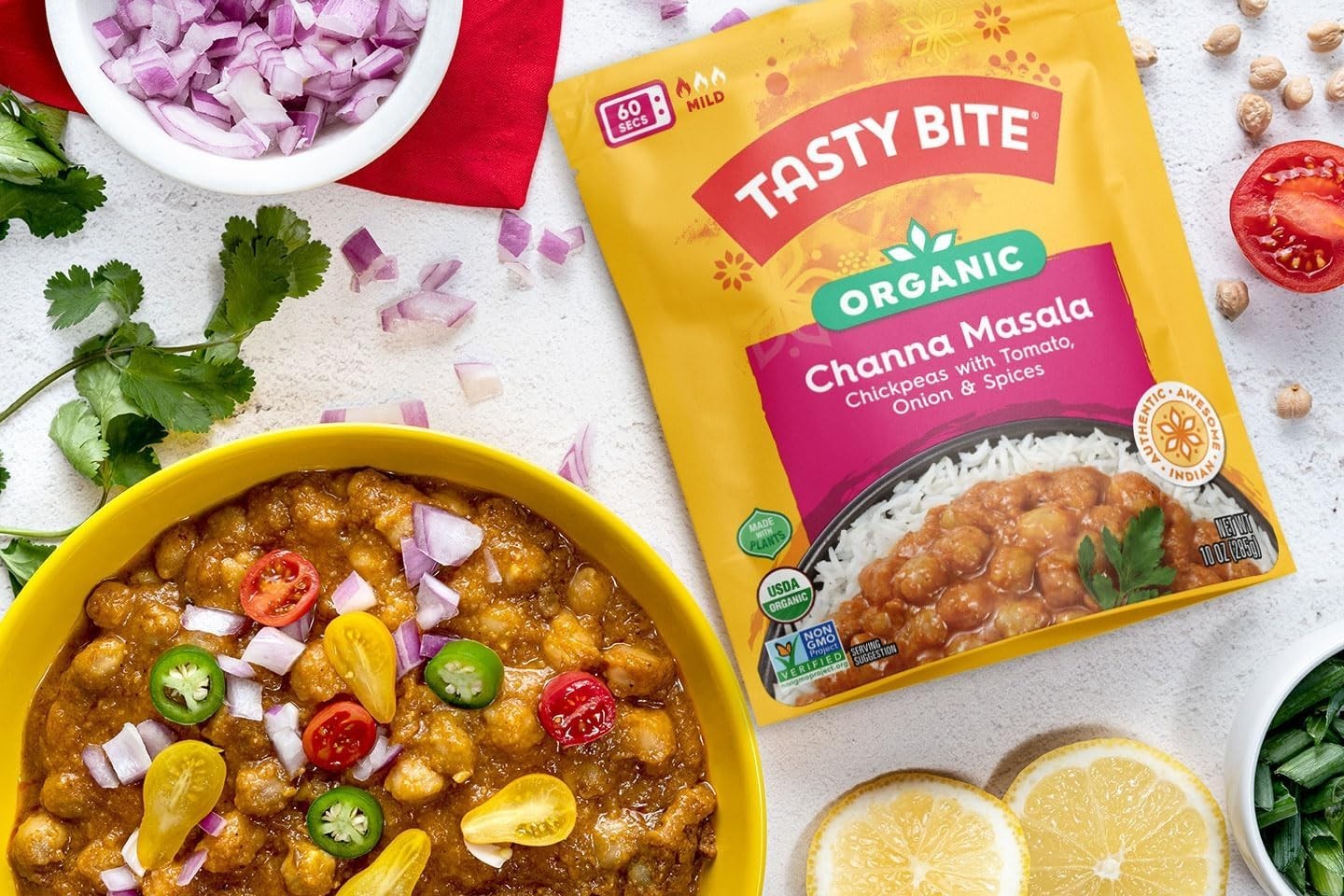 Quick & Hearty Organic Channa Masala – Ready-to-Eat 10 Oz Pouch Set of 6