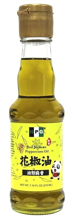 NPG Sichuan Red Peppercorn Oil 7.1 Fl Oz, Cold Pressed Szechuan Pepper Corns