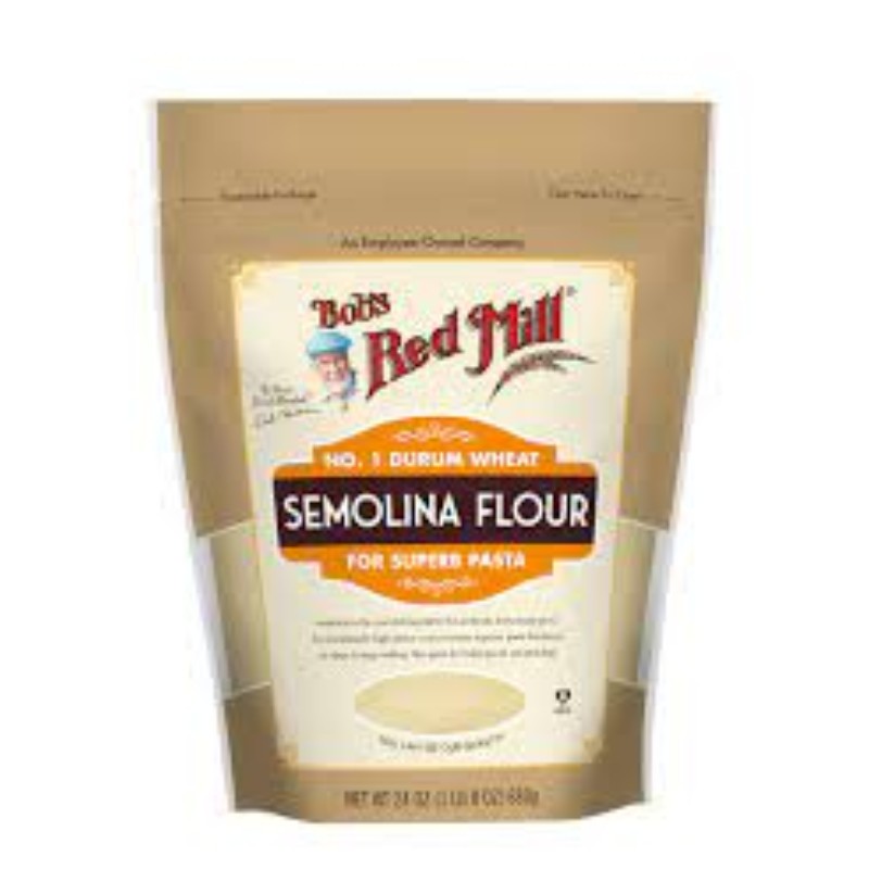 4x Bob’s Red Mill Durum Wheat Semolina Flour Pasta Pizza Dough Bundle New 24oz