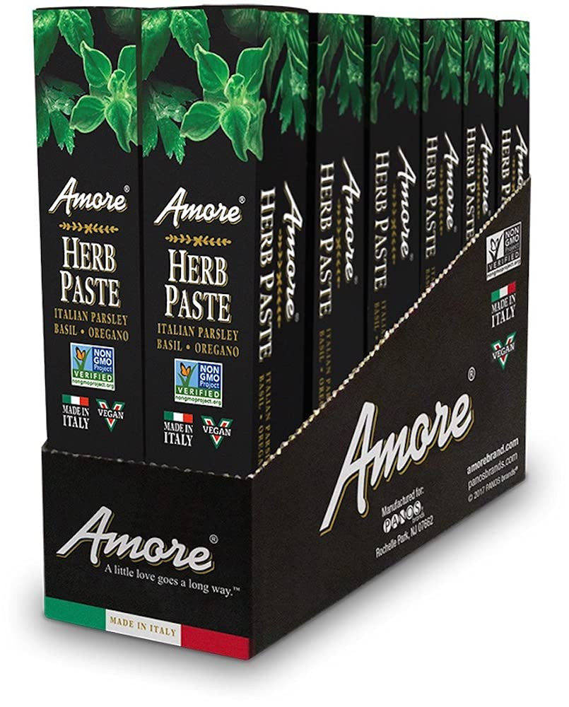 Vegan Fresh Herb Paste in a Tube – Non GMO Certified and Made in Italy (Pack of
