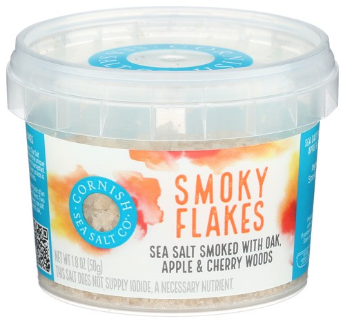 Cornish Sea Salt Sea Salt Smoky Flakes 1.8 Oz (Pack of 8)