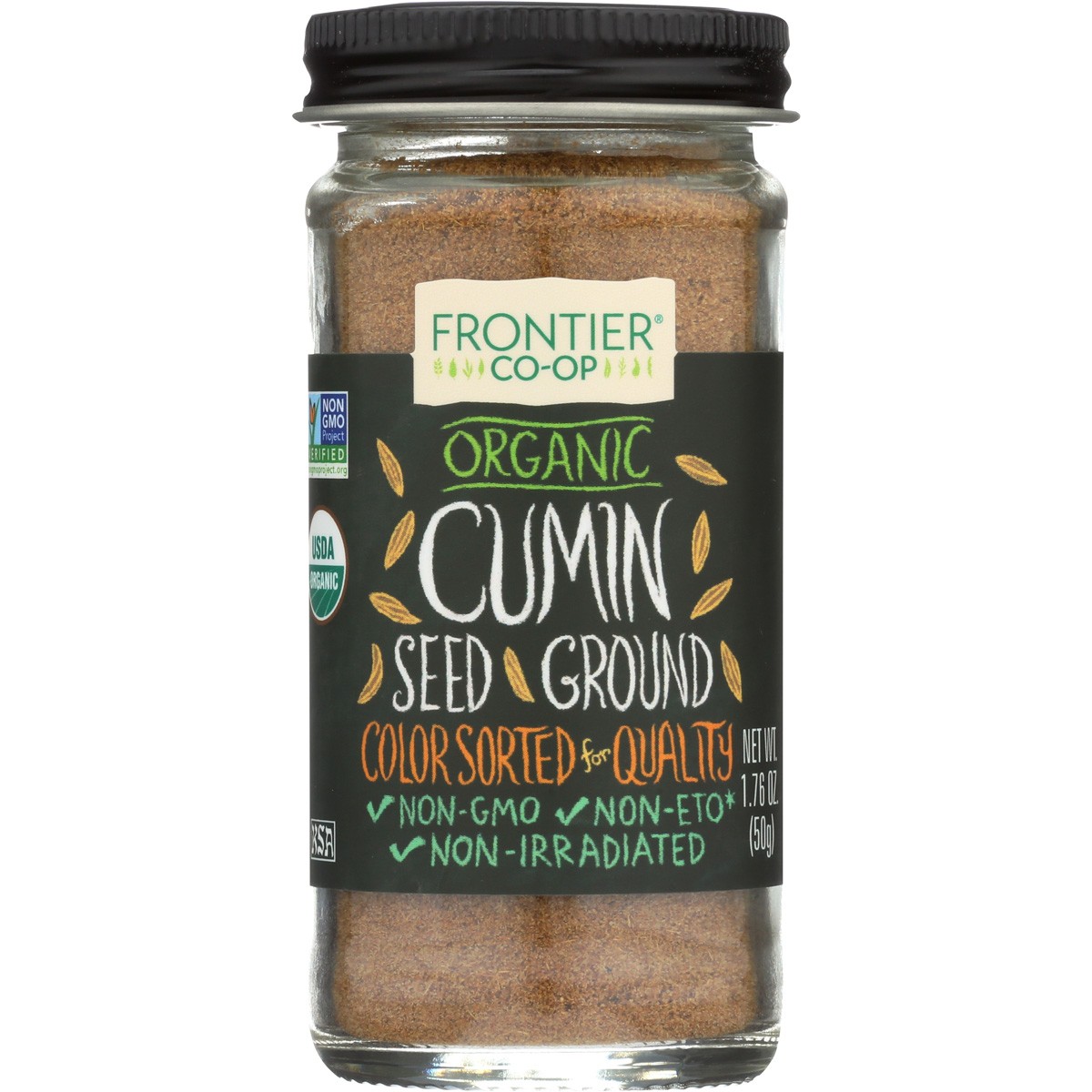 Frontier -Op Organic Ground Cumin Seed By Co-Op 1.76 Oz Powder 1 Pack