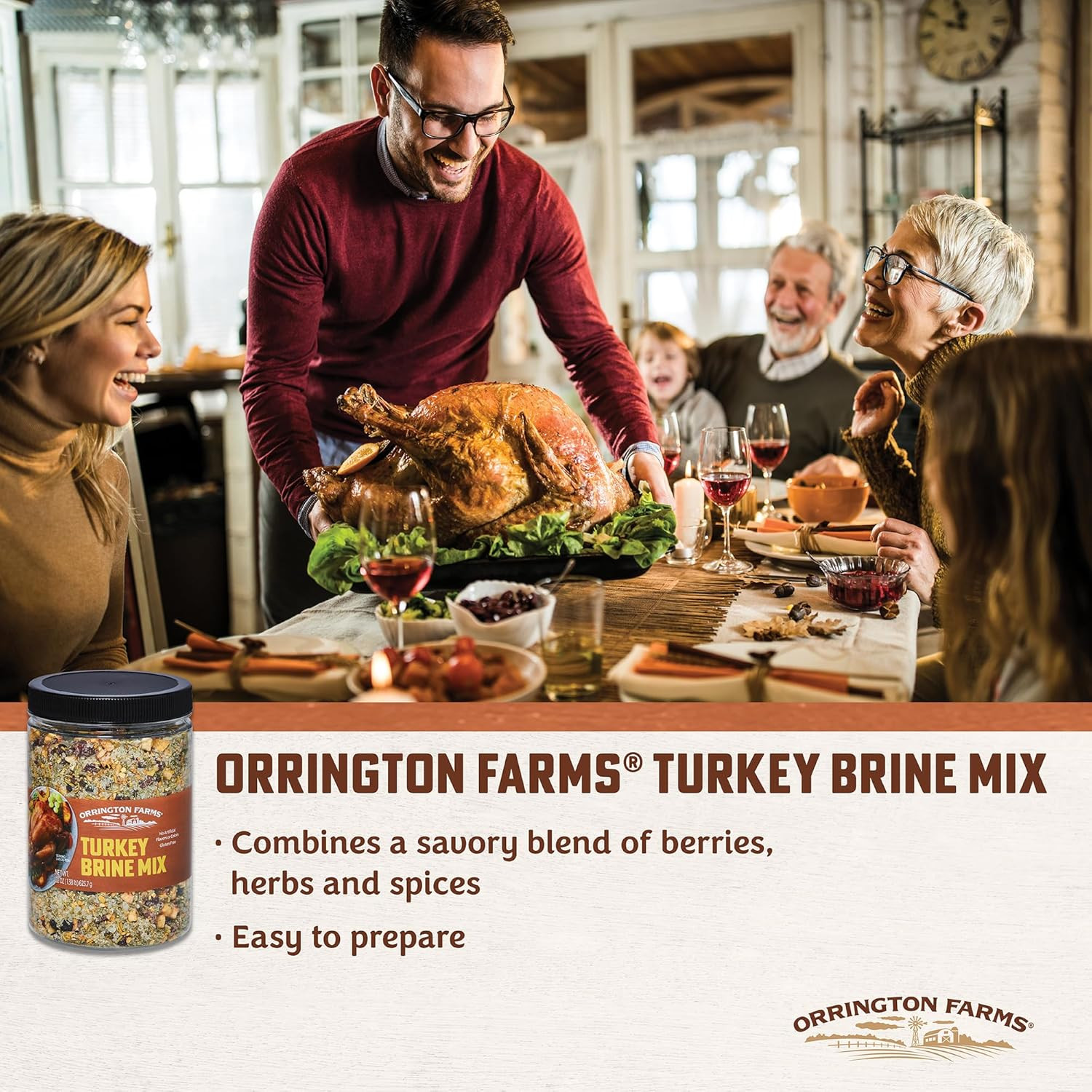 Turkey Brine Mix | Savory Blend of Sea Salt, Cranberries, Sage, Juniper Berri…