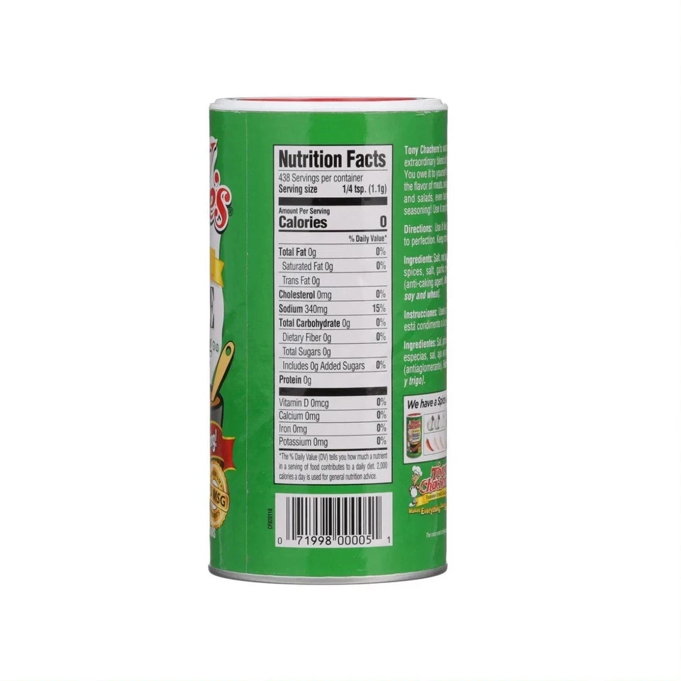 (2 pack) Tony Chachere’s, Cajun, Creole, Original Seasoning, 17 oz, Shelf Stable