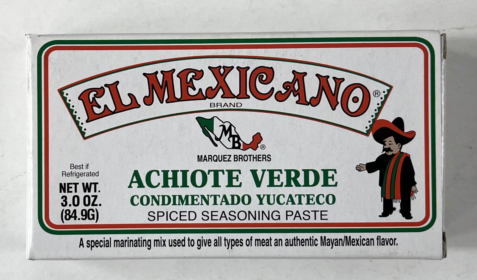 El Mexicano achiote verde condimentado yucateco spiced seasoning paste 3.0oz x 2