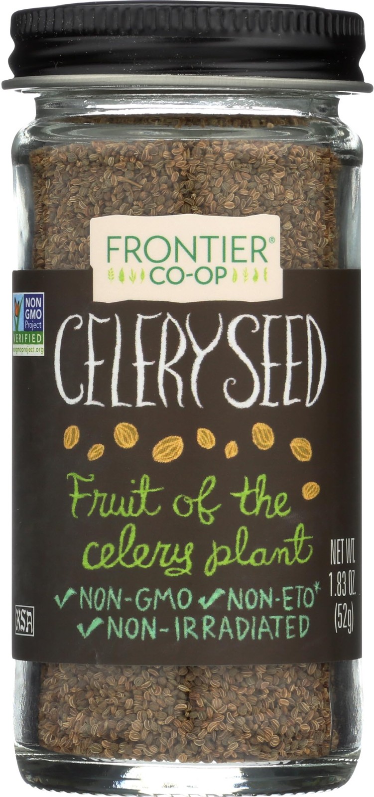 Frontier Co Op Whole Celery Seed 1.83 Ounce Organic Spice For Savory Dishes
