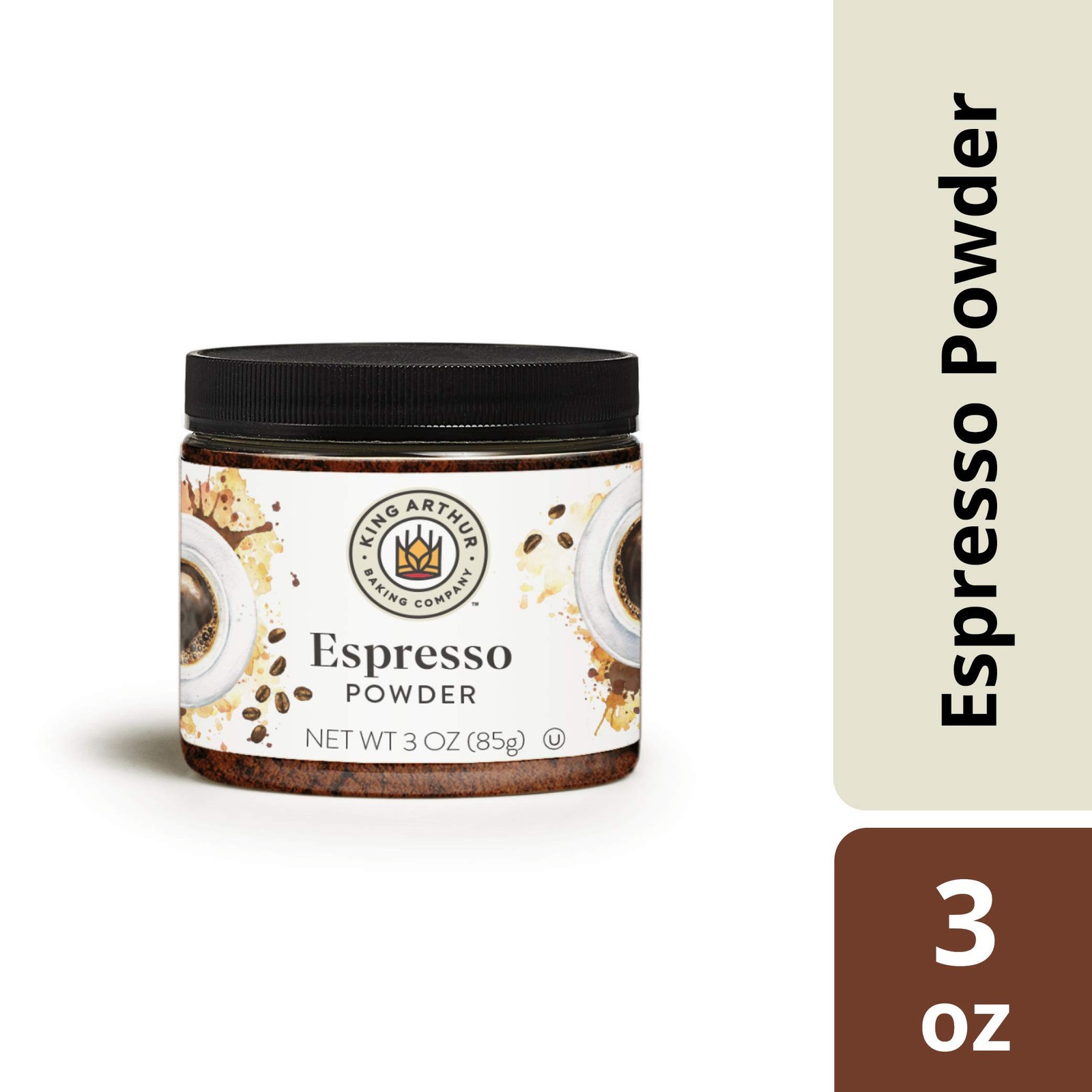 King Arthur Espresso Powder: Premium Baking 3 Ounce (Pack of 1), Brown