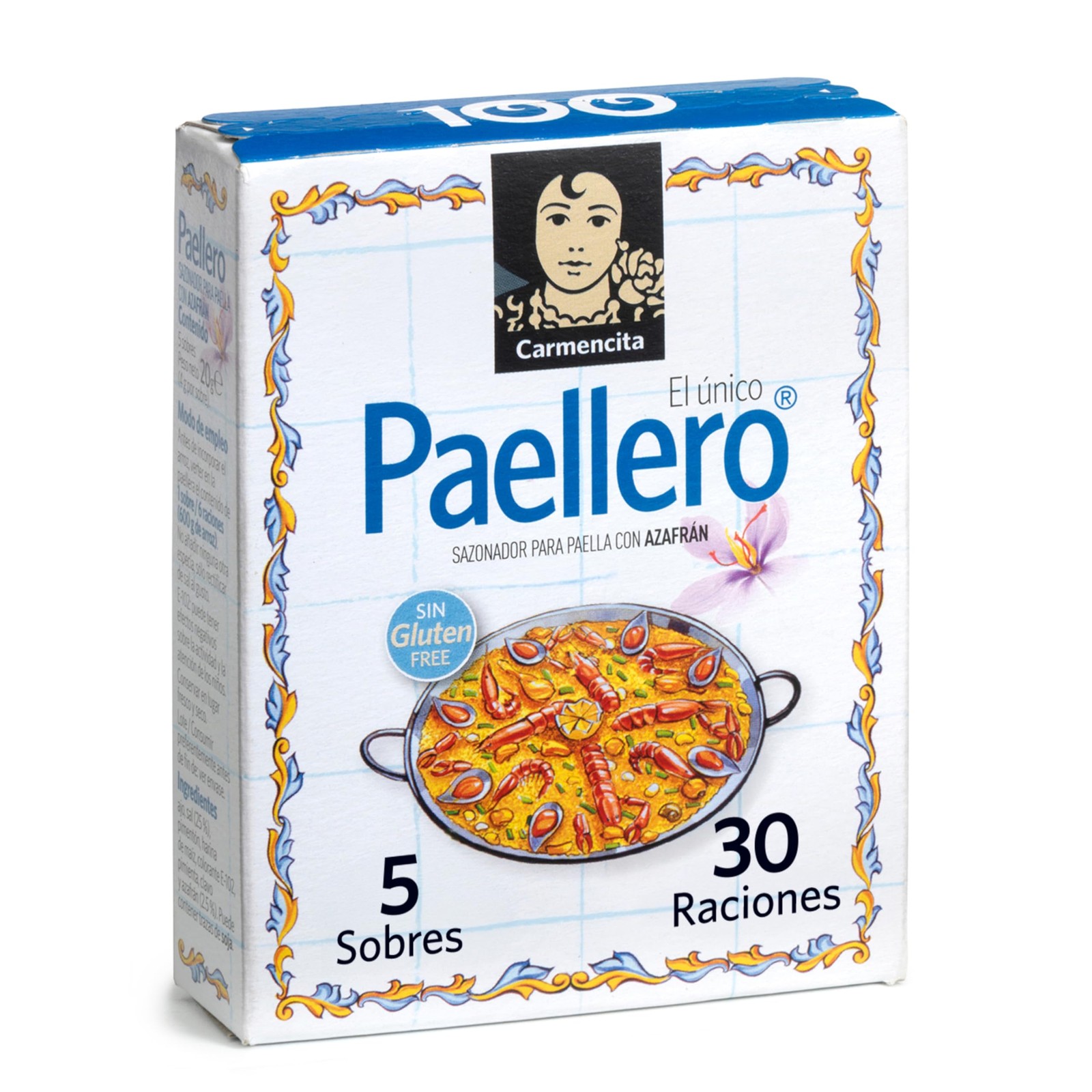 Paellero Paella Seasoning from Spain (5 packets) 0.7 Ounce (Pack of 1)