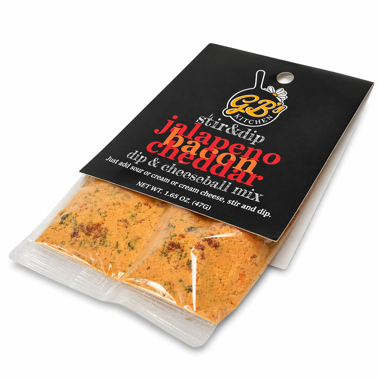 Jalapeno Bacon Cheddar Dip & Cheeseball Mix | Pack of 3 | 1.65 oz | GB’s Kitchen