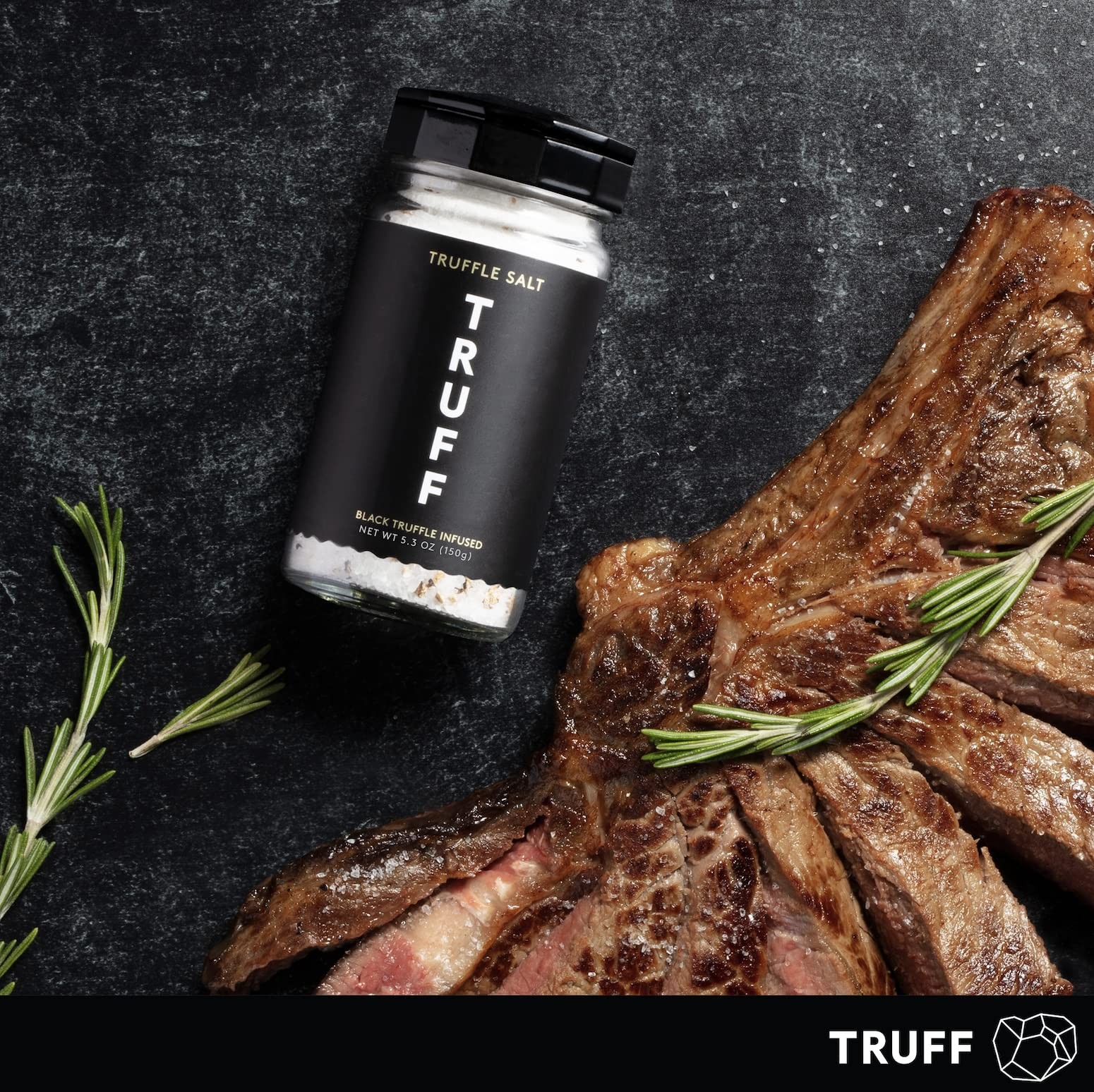 TRUFF Black Truffle Salt, Fine and Coarse Sea Salt, Dried Black Summer Truffl…