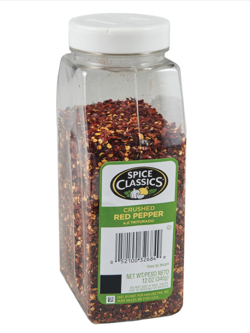 Spice Classics Crushed Red Pepper, 12 oz – One 12 Ounce Container of Dried .