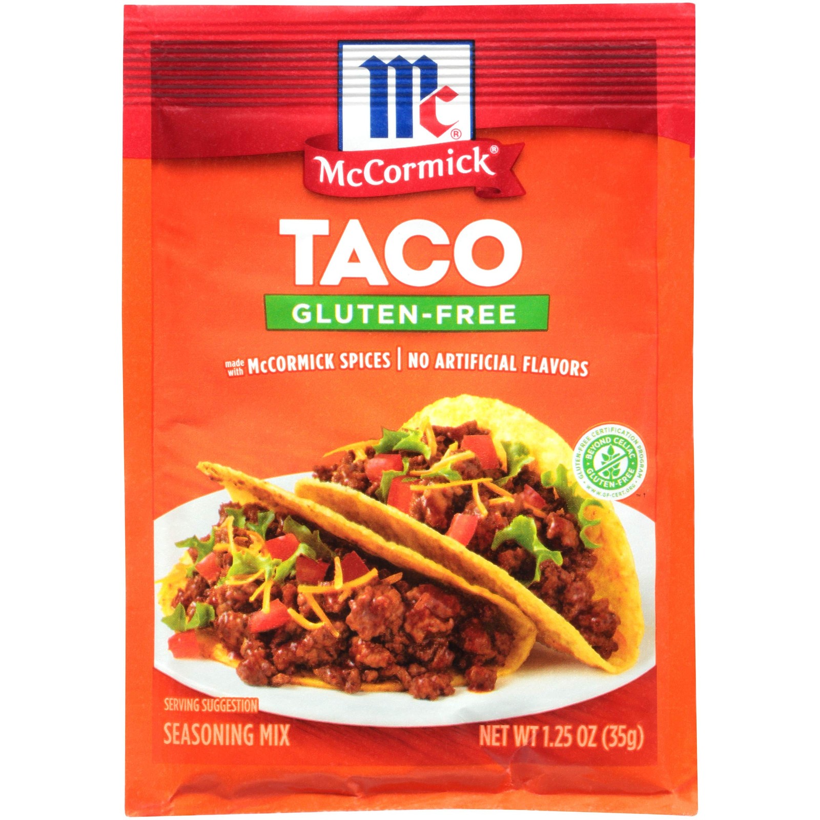 McCormick Gluten Free Taco Seasoning Mix, 1.25 oz Ounce (Pack of 12)