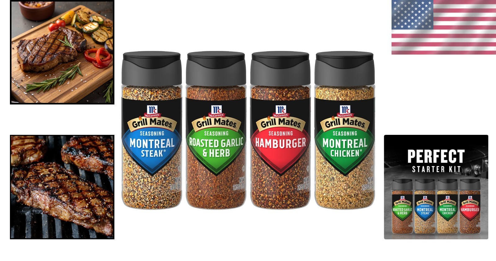 Flavorful Grilling Made Easy: McCormick 4-Pack with Montreal & Garlic Seasonings