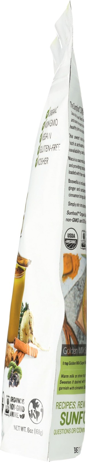 Sunfood Superfoods Organic Golden Milk Super Blend – 6 Ounce (Pack of 1)