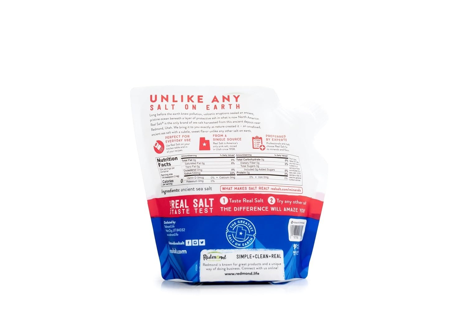 Redmond Real Salt – Ancient Fine Sea Salt, Unrefined Mineral Salt, 16 Ounce