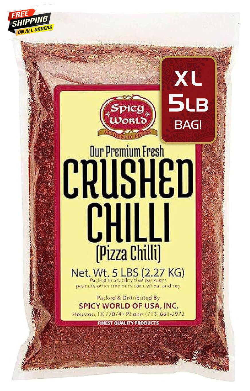 Crushed Red Pepper Flakes 5 Pound Bulk Value Pack – Chili Flakes 👌