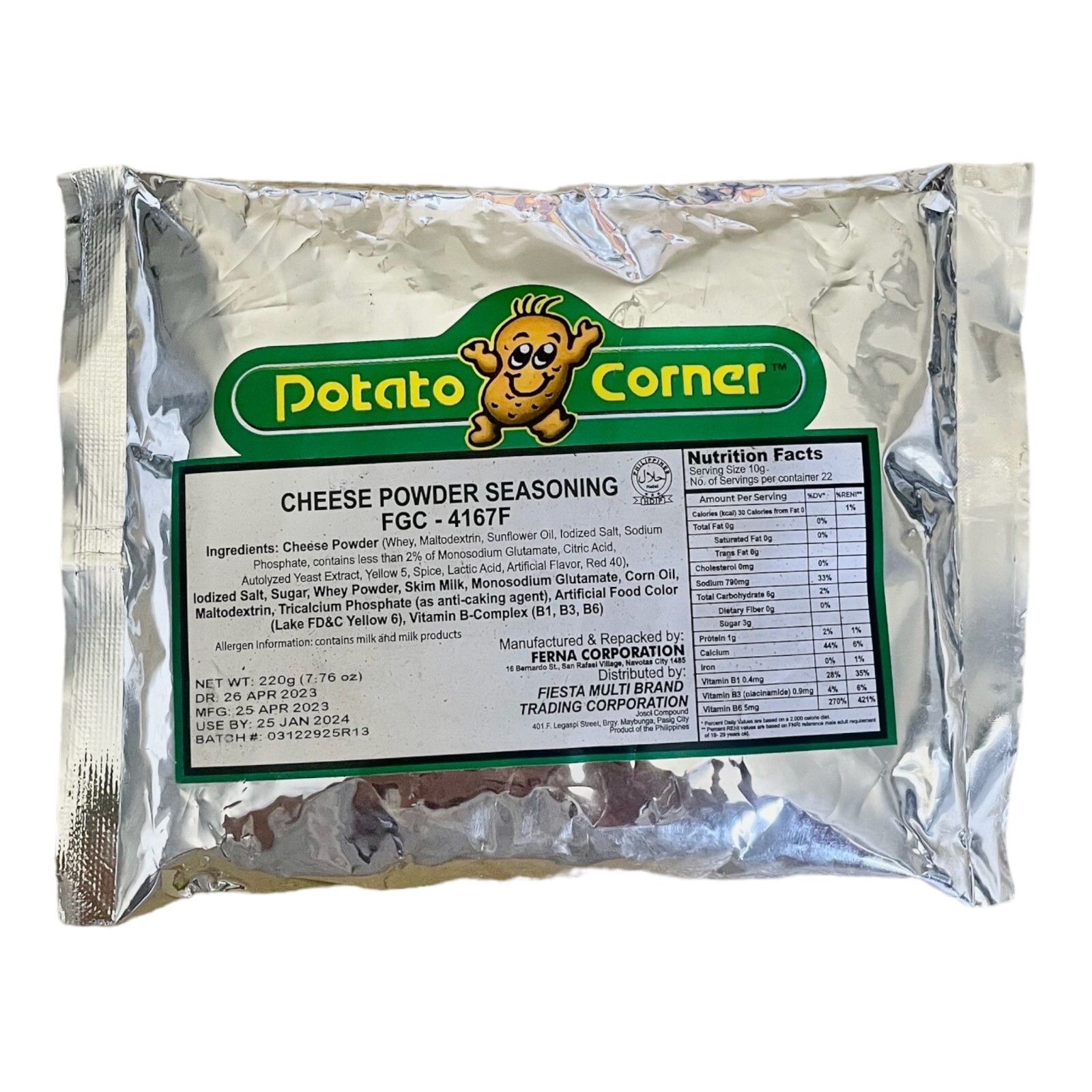 Potato Corner Cheese Fries Seasoning Powder 220 Grams