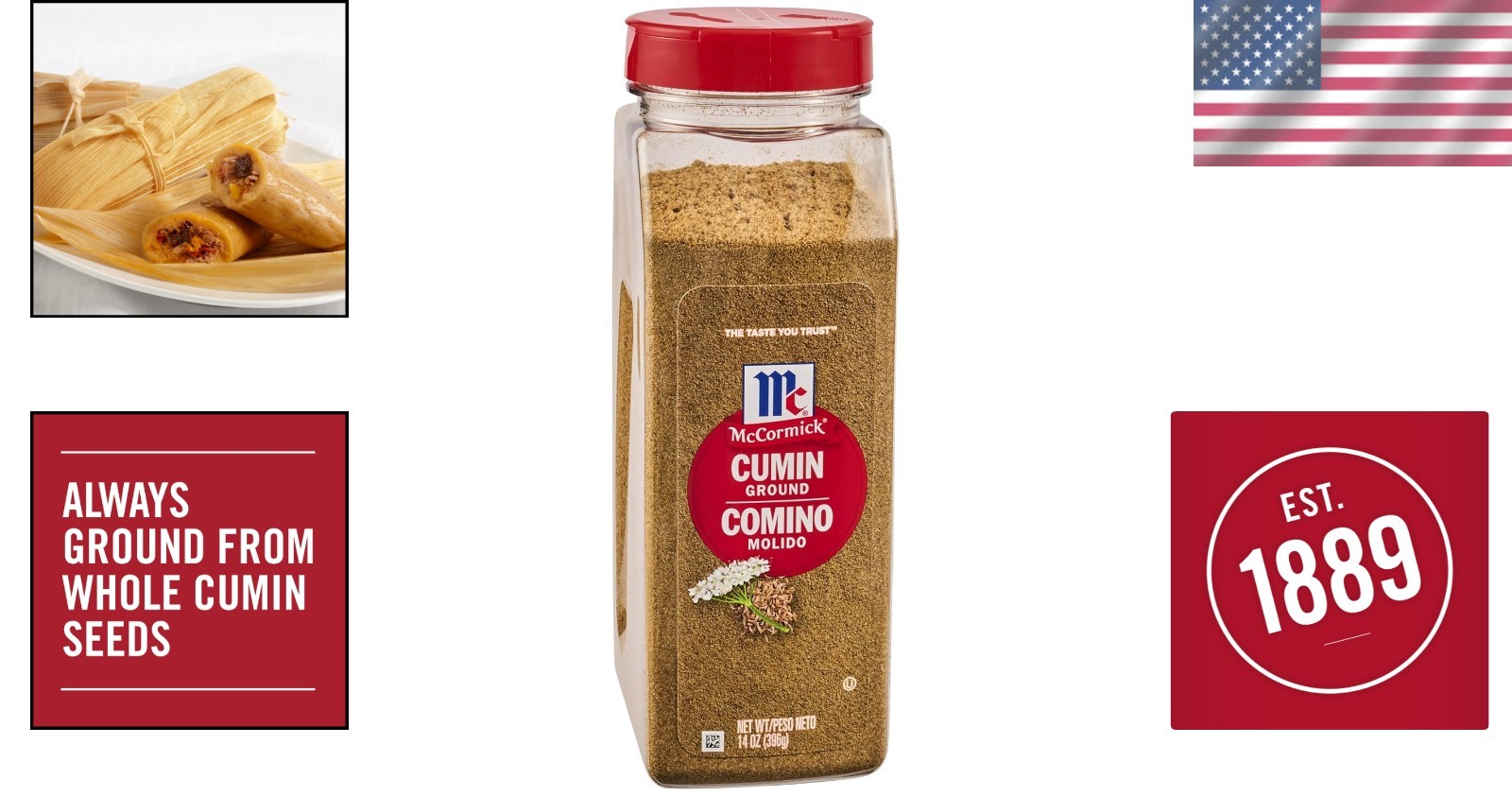 Authentic McCormick Ground Cumin, 14 oz – Essential for Flavorful Recipes