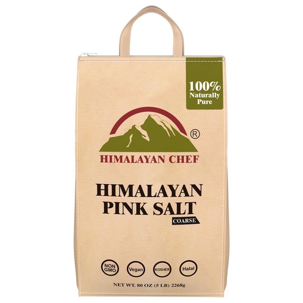 Coarse Grain Himalayan Pink Salt – 5lbs Bulk Bag, & Kosher Certified