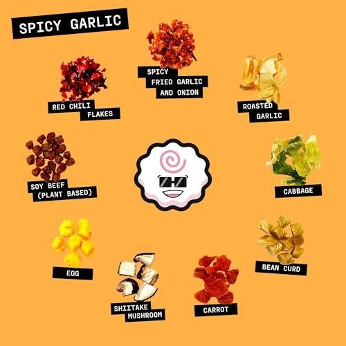 2-Pack Dried Ramen Toppings – Classic Seafood, Vegetables & Spicy Garlic Mix