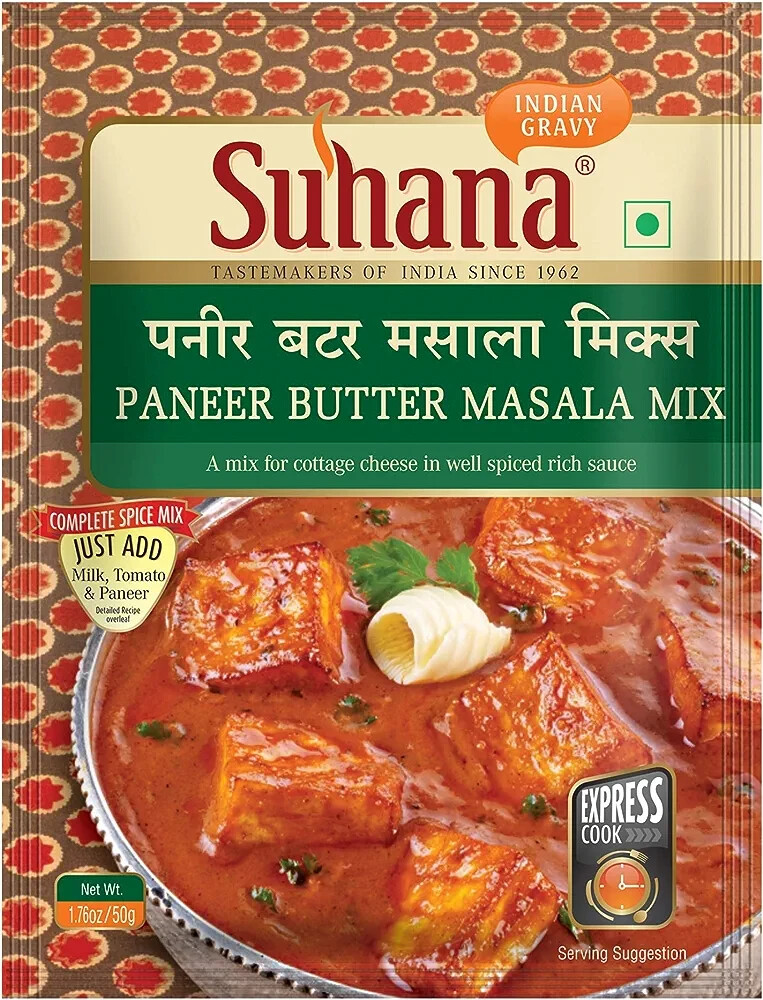 Suhana Paneer Butter masala 50gm Pouch | Spice Mix | convenient & cooks in mins