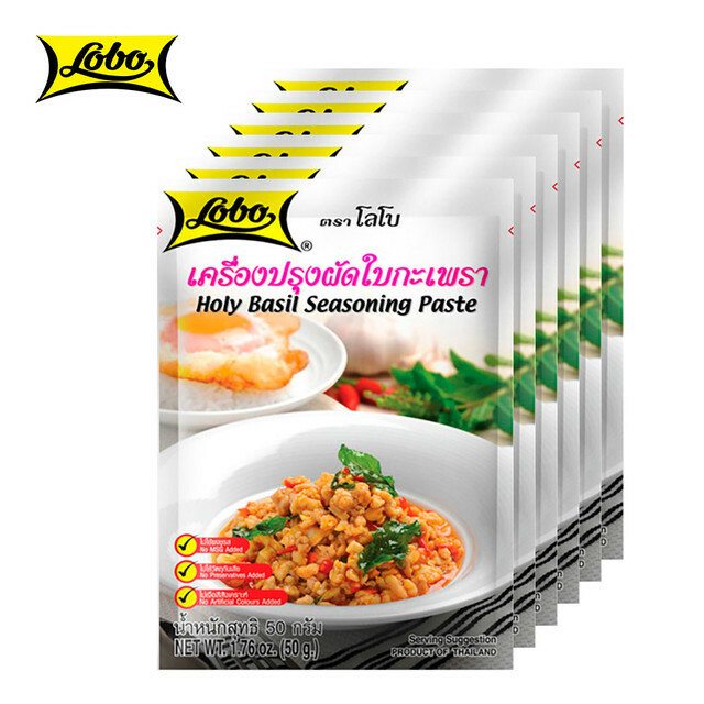 50g x6 Holy Basil Stir Fry Best Thai Authentic Spicy Herb Sauce ‘Pad Gra Praw’