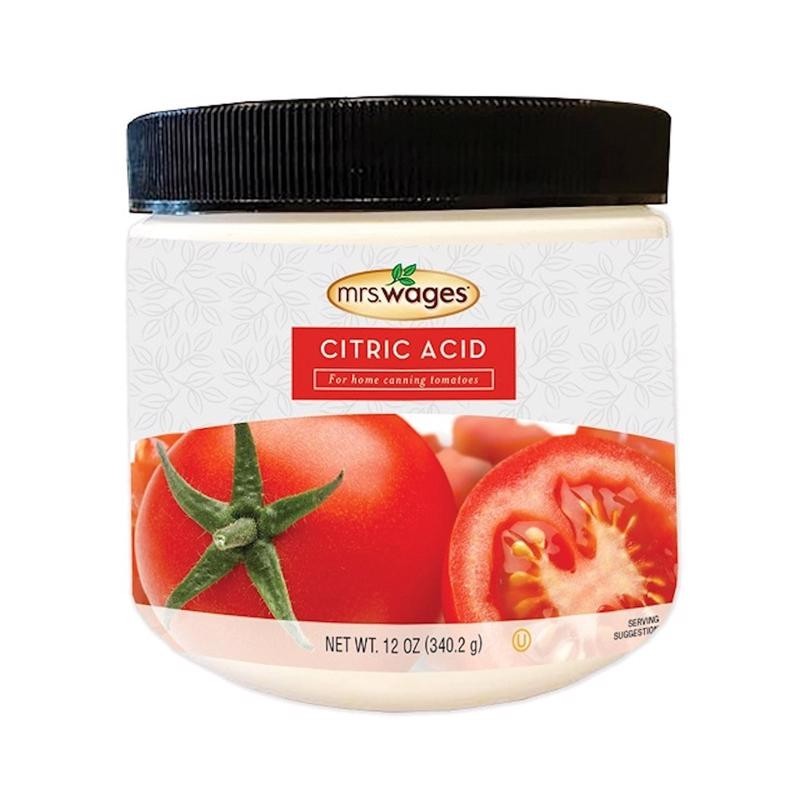 Mrs. Wages Citric Acid 12 oz Jar For Home Canning Reduce Spoilage 1 pk