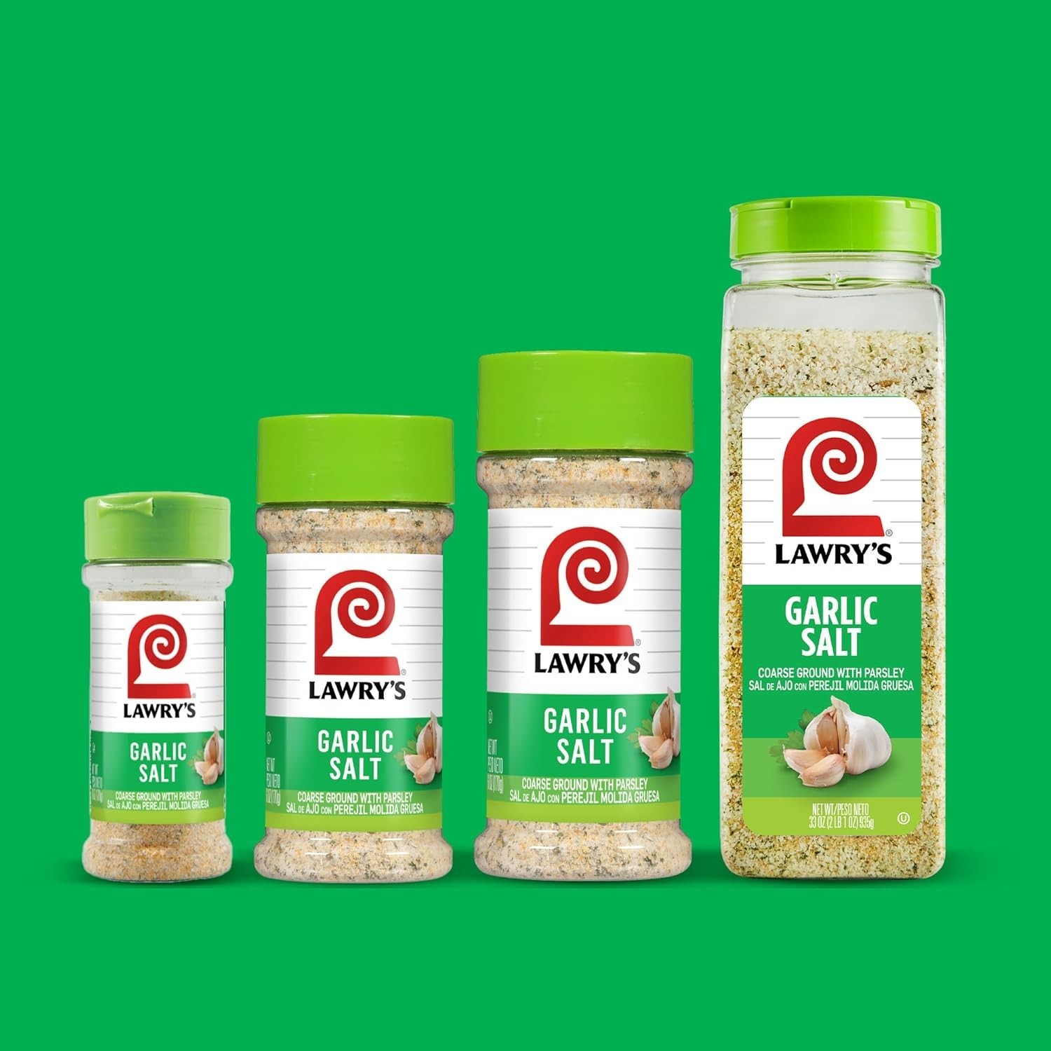 Coarse Ground Garlic Salt with Parsley, 6 oz for Mediterranean Dishes