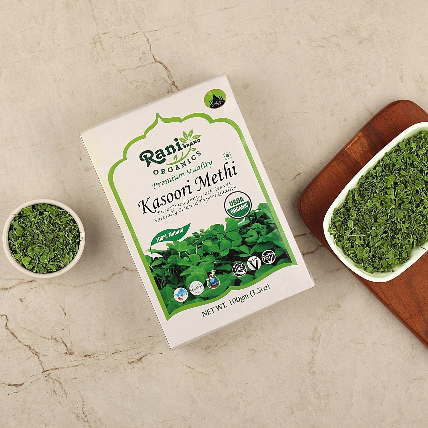 Rani Organic Fenugreek Leaves Dried Kasoori Methi 3.5oz 100g ~ All Natural | …