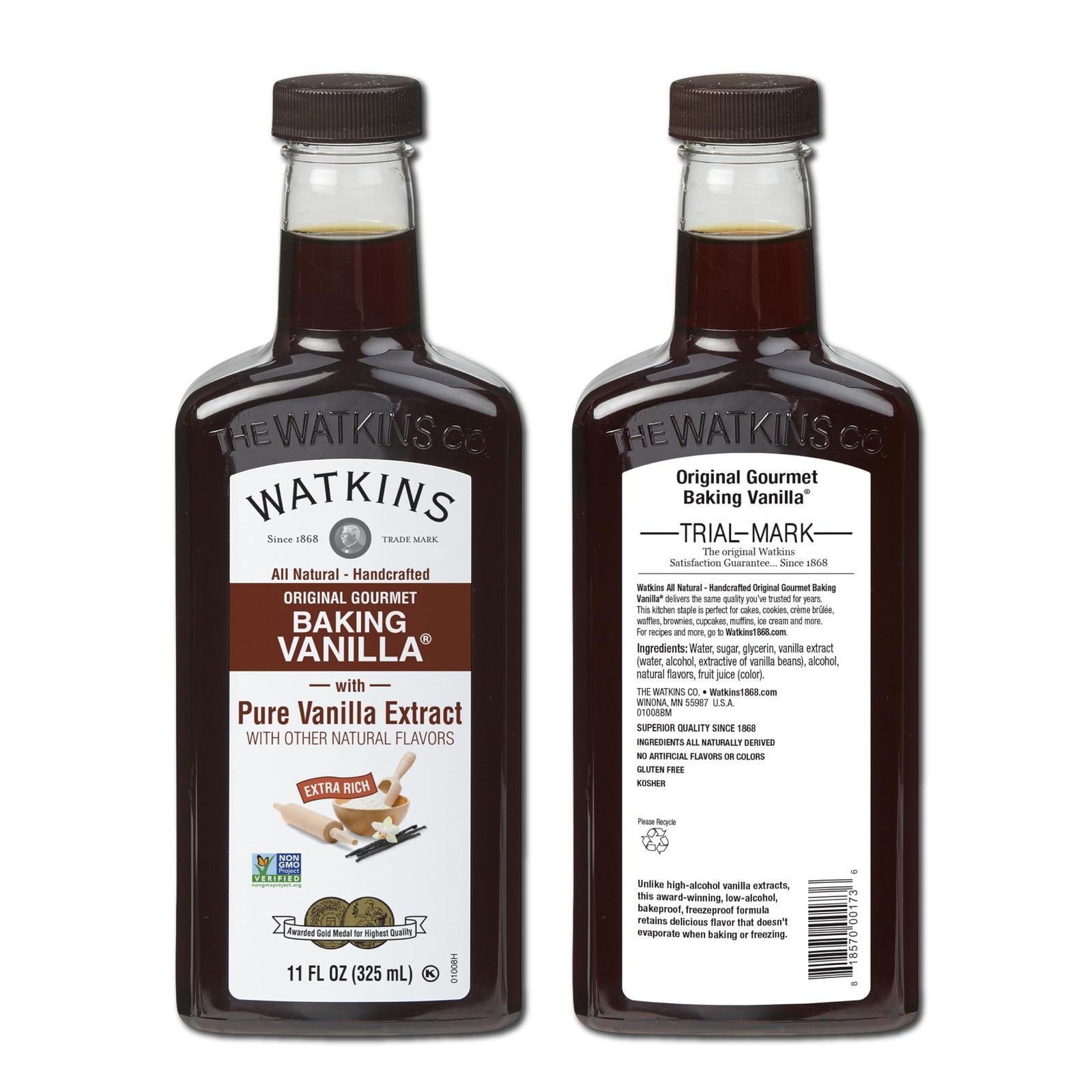 Watkins Extract Vanilla Gourmet Baking 11.0 fl oz (Pack of 12)