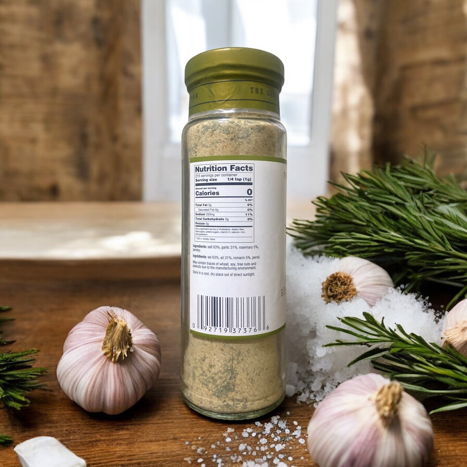 Roasted Garlic, Rosemary & Sea Salt Seasoning Gourmet Collection Spice 7.5 oz-2