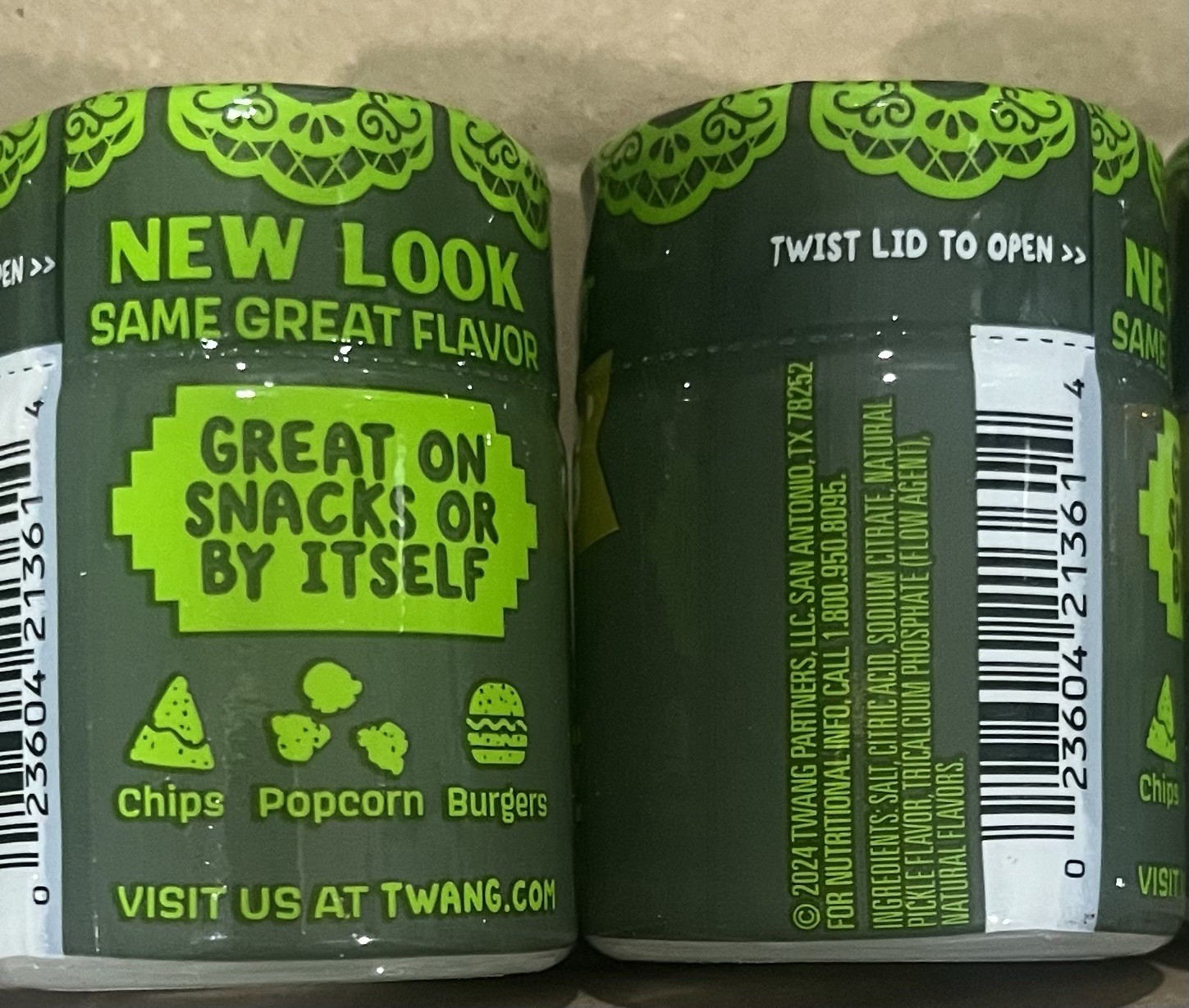 Twang Snack Salt Dill Pickle, 1.15 oz X 5, Sealed. Popcorn, Chips, Burgers….