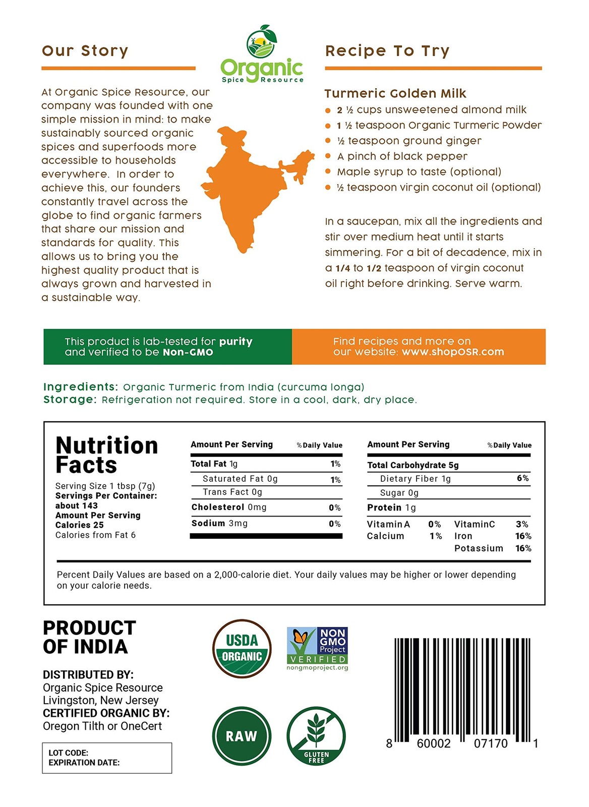 Organic Turmeric Powder w/Curcumin | 35.27 Ounce / 2.2 Pound (Pack of 1)