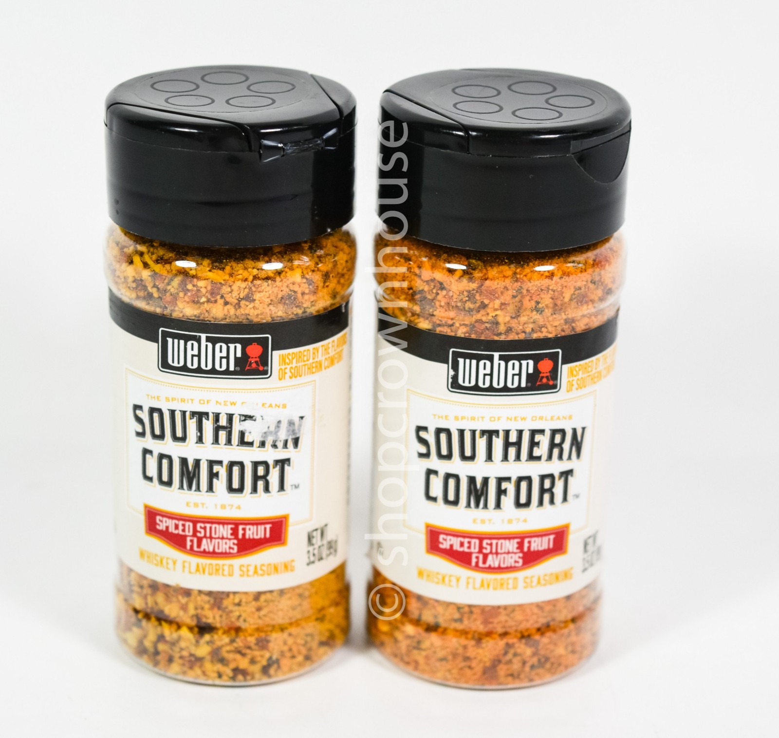 2 Weber SOUTHERN COMFORT Whiskey Flavored BBQ Seasoning 3.5 oz 04/14/2029