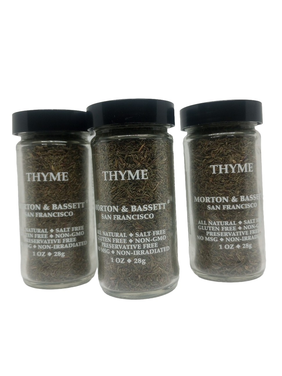 Morton & Bassett 3 Pack Thyme 1 OZ Mediterránean & French Cuisine Creole Flavor