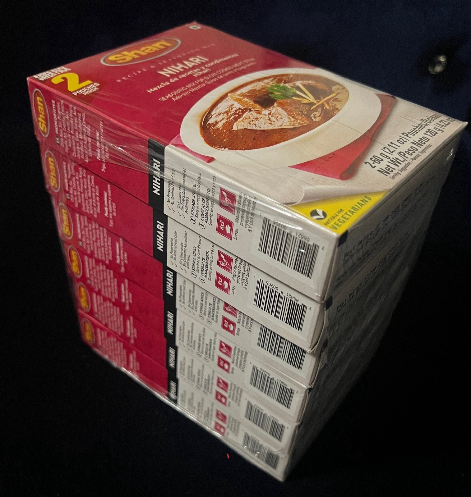 Shan Nihari Masala,6 Packs (12 BAGS)Super Pack two Pouches In 1 Box 2.12 oz 60 g